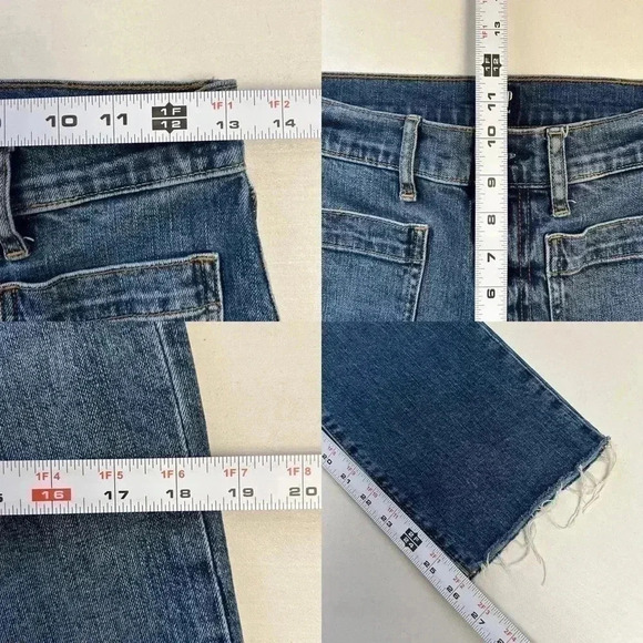 GAP Cheeky Straight Jeans High Rise Mariner Medium Indigo Blue Size  25 - Picture 9 of 15